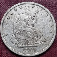 1844 O Seated Liberty Half Dollar 50c Better Grade XF Nice looking Coin #103132 picture