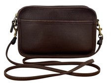Vintage Coach Carnival Bag 9925 Mahogany Leather Crossbody Made USA picture