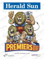 2026 AFL Premiers Brisbane Lions Photo Poster LAMINATED picture