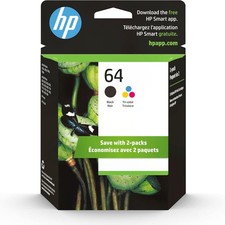 Genuine - HP 64 - X4D92AN - Ink Cartridge Black & Tri-Color - 2 Pack - June 2027 picture