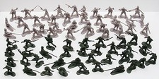 NEW 72 PCS ARMY MEN TOY SOLDIERS MILITARY FORCE GREEN PLASTIC FIGURINE FIGURE picture