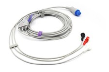 GE Datex Ohmeda ECG Cable 10 Pin 3 Leads Snap Compatible - Same Day Shipping picture