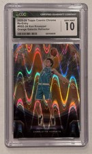 Topps 2025-26 Cosmic Chrome Kon Knueppel Re-Entry REE-24 Orange /25 RC Gem 10 picture
