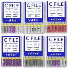 6pcs Dental Endodontic Root Canal Hand Use C Files Stainless Steel 21/25mm picture