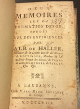 1759 Deux Memoires Sur La Formation Des Os - Albrecht Von Haller picture