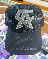 Saul (Canelo) Alvarez Never Back Down Snapback Cap Hat Black/Gray One Size picture