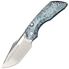 Artisan Mousebird Top Linerlock Crystal Titanium Folding S35VN Knife 1889GCBU picture