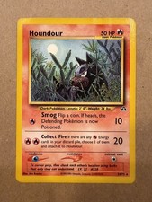 Houndour 24/75 Rare Neo Discovery Pokemon Unlimited Damaged (see photos)  picture