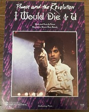 VTG 1984 Prince And The Revolution Purple I Would Die For U Sheet Music VS4301 picture