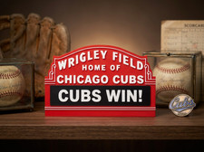 Chicago Cubs Wrigley Field Marquee Cubs Win 3D Printed Wall Shelf Desk Sign picture