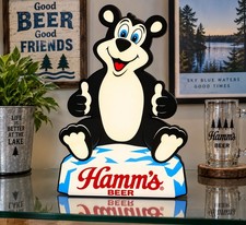 Hamm’s Beer Bear Thumbs Up LED Light Box Sign Vintage Bar Man Cave Decor picture