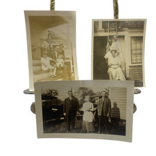 Vintage 1920s 30s American Family Lot 3 Photos 3x4.75-3x4 Sepia Gelatin Orig picture