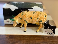 Cow Parade Yellow Rose of Texas 2001 with Box Item #9165 picture