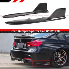 For 12-18 BMW F30 M Sport Carbon Fiber Rear Bumper Side Corner Aprons Extension picture
