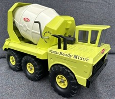 Vintage Mighty TONKA Lime Green Ready Mixer Cement Truck 6-Wheel Tandem Axle picture