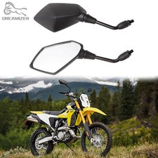 10mm Motorcycle Rearview Side Mirrors Black For Suzuki DRZ400SM DRZ400S DRZ400 picture