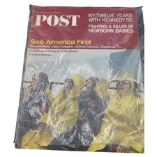 📰 Vintage 1965 The Saturday Evening Post Magazine JFK Kennedy History Ephemera picture