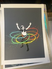 Ubik Hula Hoop Art Print Variant Poster Gray  Edition Signed Numbered /60 Emboss picture