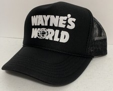 Vintage Wayne's World Movie Hat Trucker Hat snapback Black Movie Cap Summer Cap picture