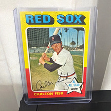 Topps 1975 Carlton Fisk #80 Boston Red Sox MLB All-Star Baseball Card picture