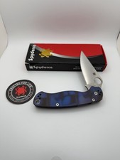 Spyderco Paramilitary 2 Folding Knife, Rare Titanium Custom Engraved Scales picture