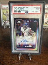 2024 Topps Chrome Malik Nabers Rookie Auto RA-MNA PSA 9 Giants 114863108 picture