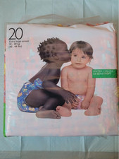 20 Benetto Plastic Vintage Diaper size 6 xxl diapers backed fully colored picture