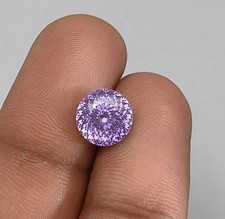 1 CT Round Portuguese Cut Fancy Purple Color VVS1 Clarity Diamond 6.5 MM Gemston picture