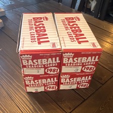 Fleer 1981 Baseball Trading Cards MLB 500-Count Vending Pack Boxes Lot of 4 picture