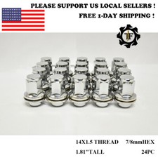 24PC 14X1.5 FOR INFINITI QX56 2011-2013 1.86'' TALL FACTORY OEM CHROME LUG NUT picture