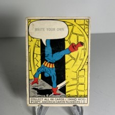 1966 DONRUSS MARVEL SUPER HEROES CARD CAPTAIN AMERICA #7 picture