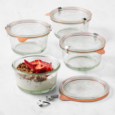 Weck Jar. Weck 15-oz Bowls, Set of 4 with Lids Clamps picture