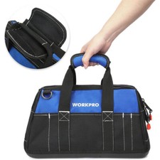 WORKPRO 16 inch Zipper Heavy Duty Tool Bag Top Wide Mouth Tool Storage Tote picture