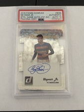 2016-17 Panini Donruss Soccer Neymar Jr /25 Auto The Beautiful Game PSA AUTO 10 picture
