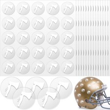 Jecery 200 Lightning Helmet Stickers, White on Clear, Softball Clear picture