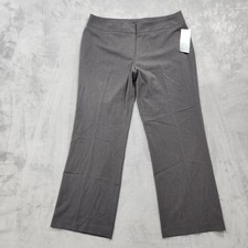 NEW Alfani Pants Womens 18W Gray Wide Leg Trouser Stretch Office Career Stretch picture
