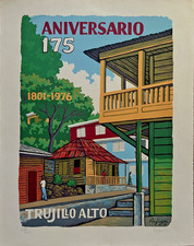 Luis G Cajiga, Aniversario 175 Trujillo Alto, Vintage 1976 Puerto Rican Print picture
