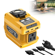 220W Power Inverter for DeWalt 20V Battery 110V AC Outlet USB-C PD Fast Charging picture