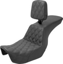 Saddlemen 806-04-192BR Tour Step-Up Seat - Rider Backrest - Lattice - Dyna 06-17 picture