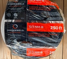 12/3 NM-B 250ft 12 AWG Copper-Clad Alum. Solid Wire White 600V picture
