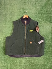 VTG Carhartt 3XL Spruce Green Vest Jacket V02 SPC Quilted Lined NWT Embroidered picture