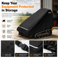 Mini Open Cab Skid Steer Cover 420D Sun Rain Snow UV Protection Full Skid Steer picture