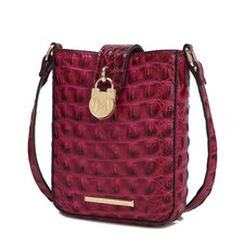 MKF Collection Avery Faux Crocodile Embossed Vegan Leather Women Crossbody Bag picture