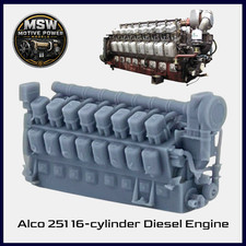 HO Scale 1:87 Alco 251 16-Cyl Diesel Engine Prime Mover | Model Scenery World picture