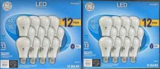 24 Bulbs GE Daylight Led Light 10W Replacement 60W General Purpose Dimmable A19 picture