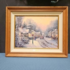 Thomas Kinkade Lithograph Village Christmas Cottage VIII Signed Limited Edition picture