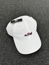 FootJoy FJ Shoe Logo Performance Golf Hat White Red Black Adjustable Cap picture