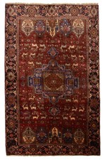 Vintage Hand-Knotted Area Rug 4'4
