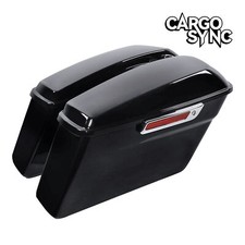 Vivid Black Saddlebags Saddle Bags Fit For Harley Touring Street Glide '14-24 picture
