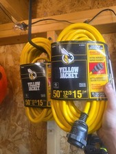(2) TWO. Yellow jacket 50ft Extension Chords picture